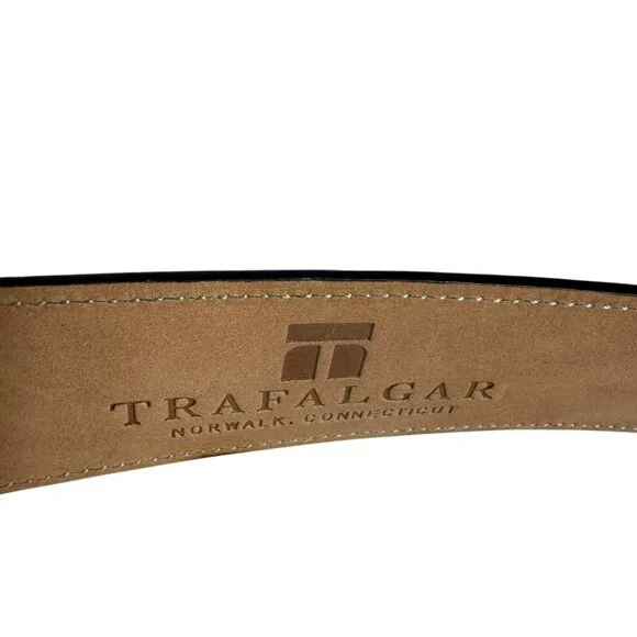 Trafalgar Brown Hand-Polished Cortina Leather Belt, 32/80 - Picture 7 of 11